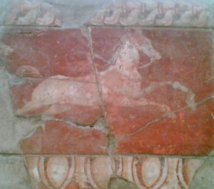 Seinämaalaus Delokselta, n. 100 eKr. Kuva: Liisa Kaski Deloksen arkeologinen museo
